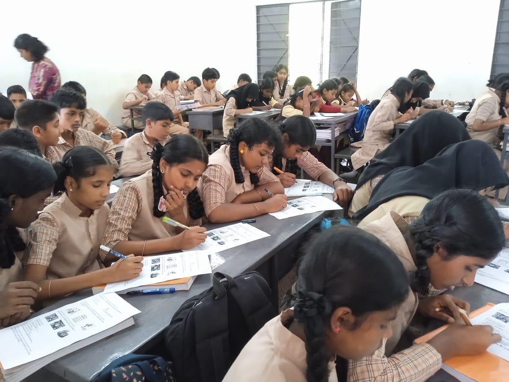 Students undertaking assessment
